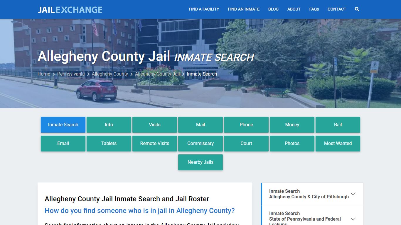 Inmate Search: Roster & Mugshots - Allegheny County Jail, PA